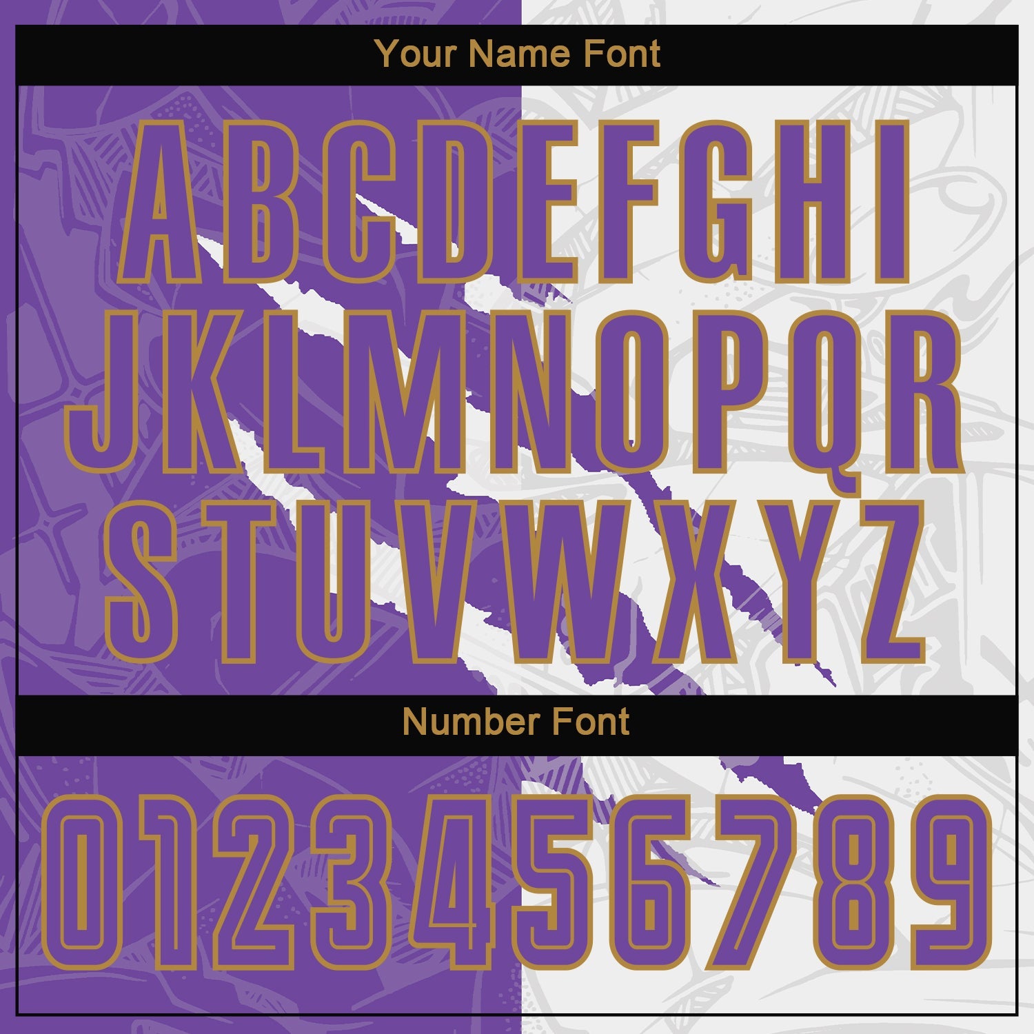 Custom Graffiti Pattern Purple White-Old Gold Scratch Sublimation Soccer Uniform Jersey - Sky-Custom