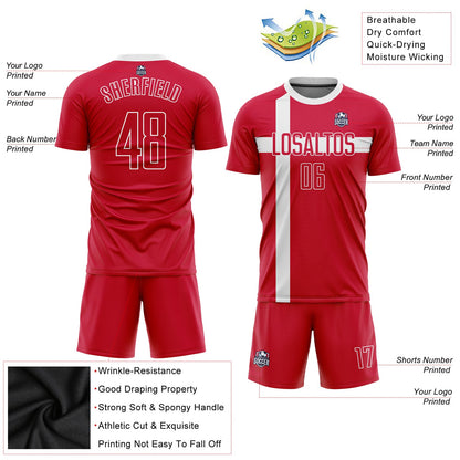 Custom Red Red-White Sublimation Danish Flag Soccer Uniform Jersey - Sky-Custom