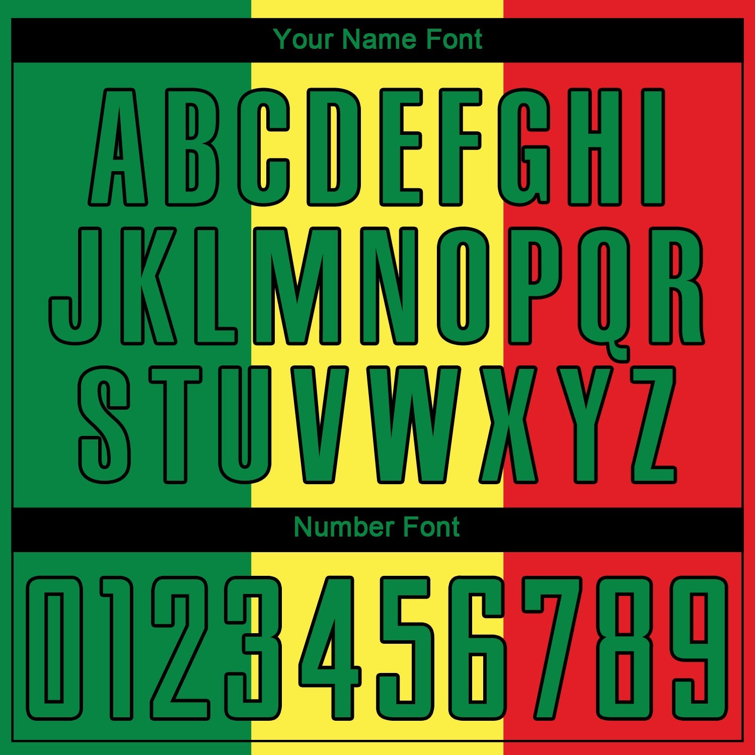 Custom Gold Kelly Green Red-Black Sublimation Senegalese Flag Soccer Uniform Jersey - Sky-Custom