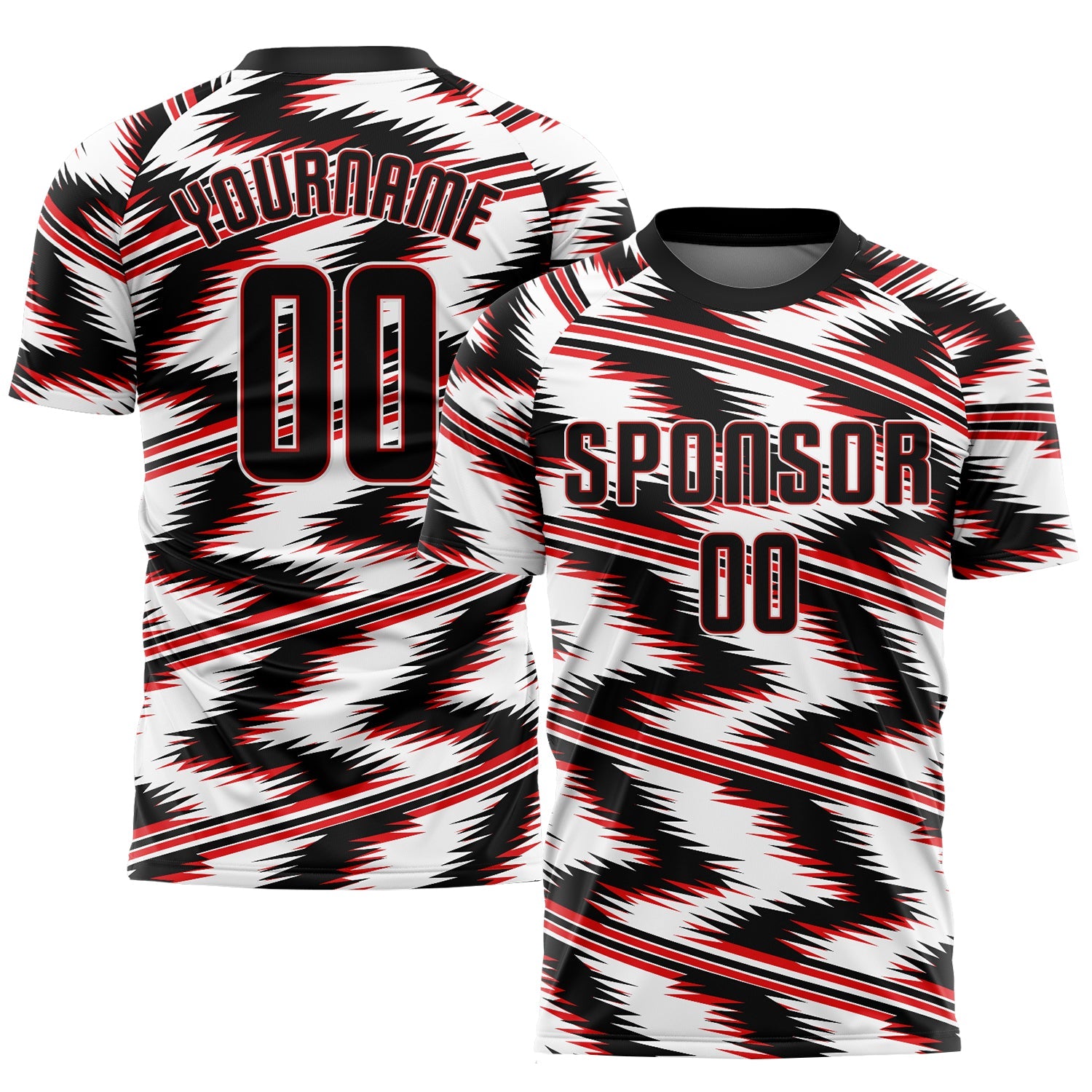 Custom White Black-Red Sublimation Soccer Uniform Jersey - Sky-Custom