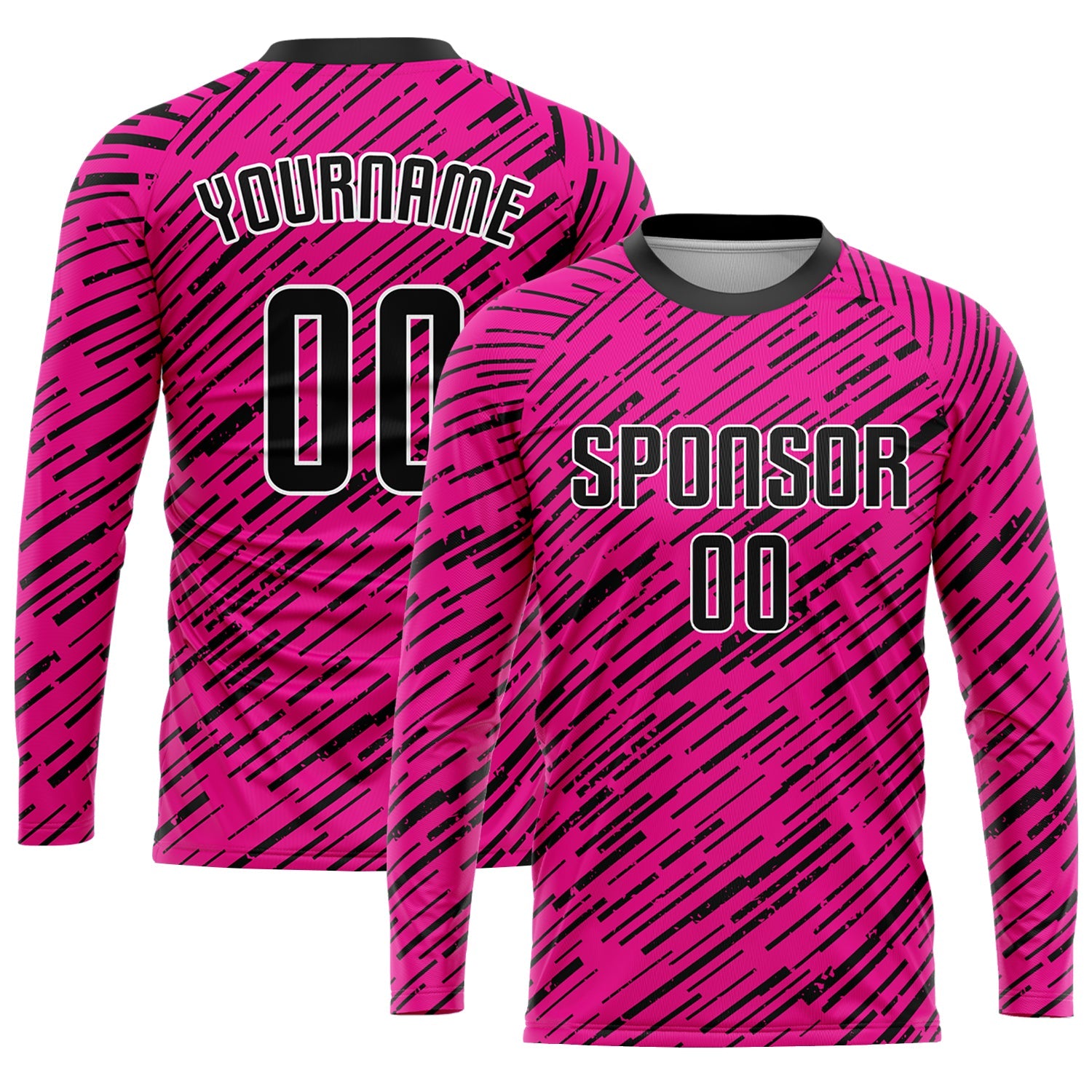 Custom Pink Black-White Sublimation Soccer Uniform Jersey - Sky-Custom