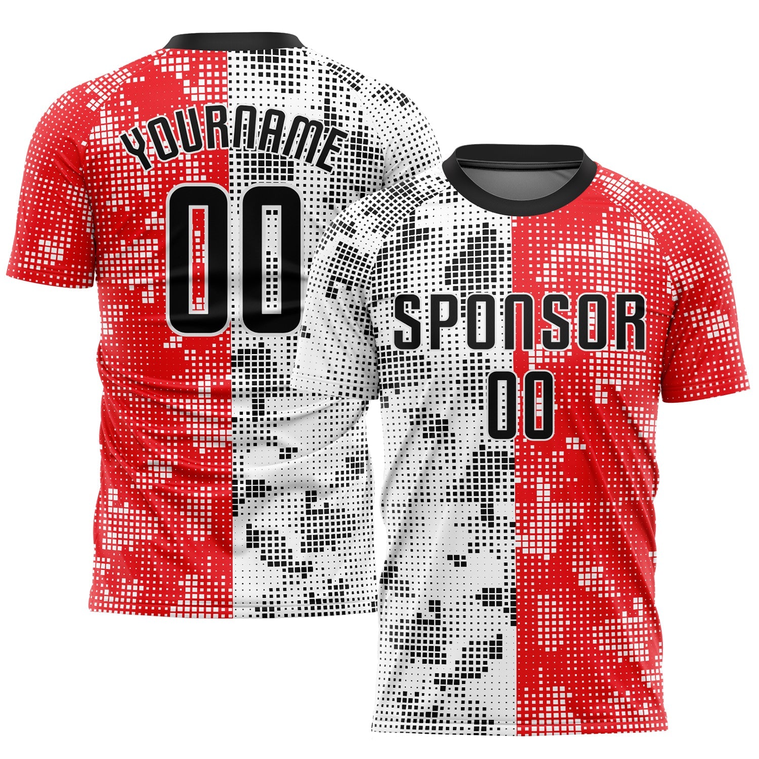 Custom Red Black-White Sublimation Soccer Uniform Jersey - Sky-Custom