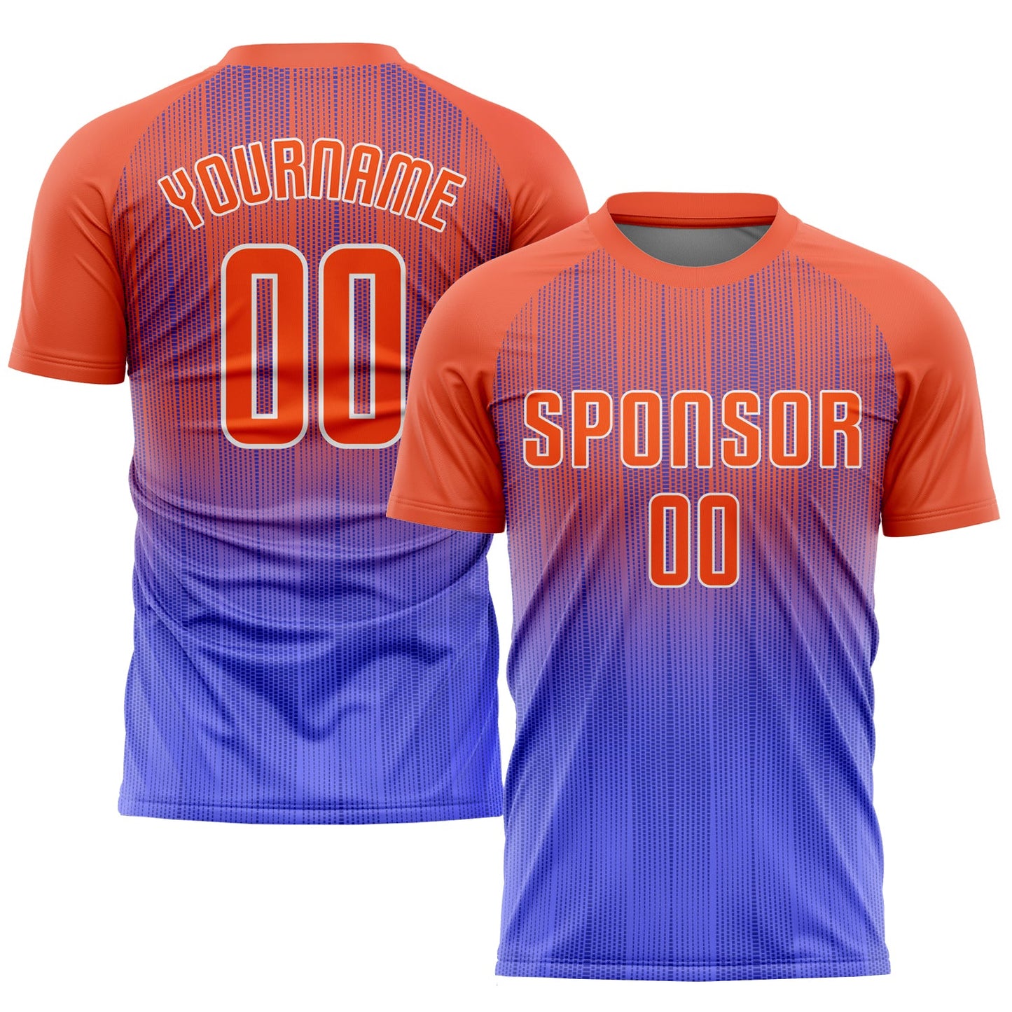 Custom Purple Orange-White Sublimation Soccer Uniform Jersey - Sky-Custom