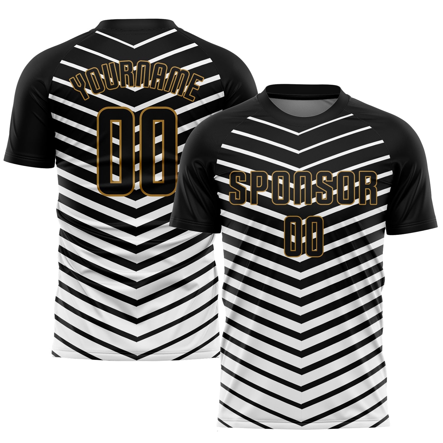 Custom White Black-Old Gold Sublimation Soccer Uniform Jersey - Sky-Custom