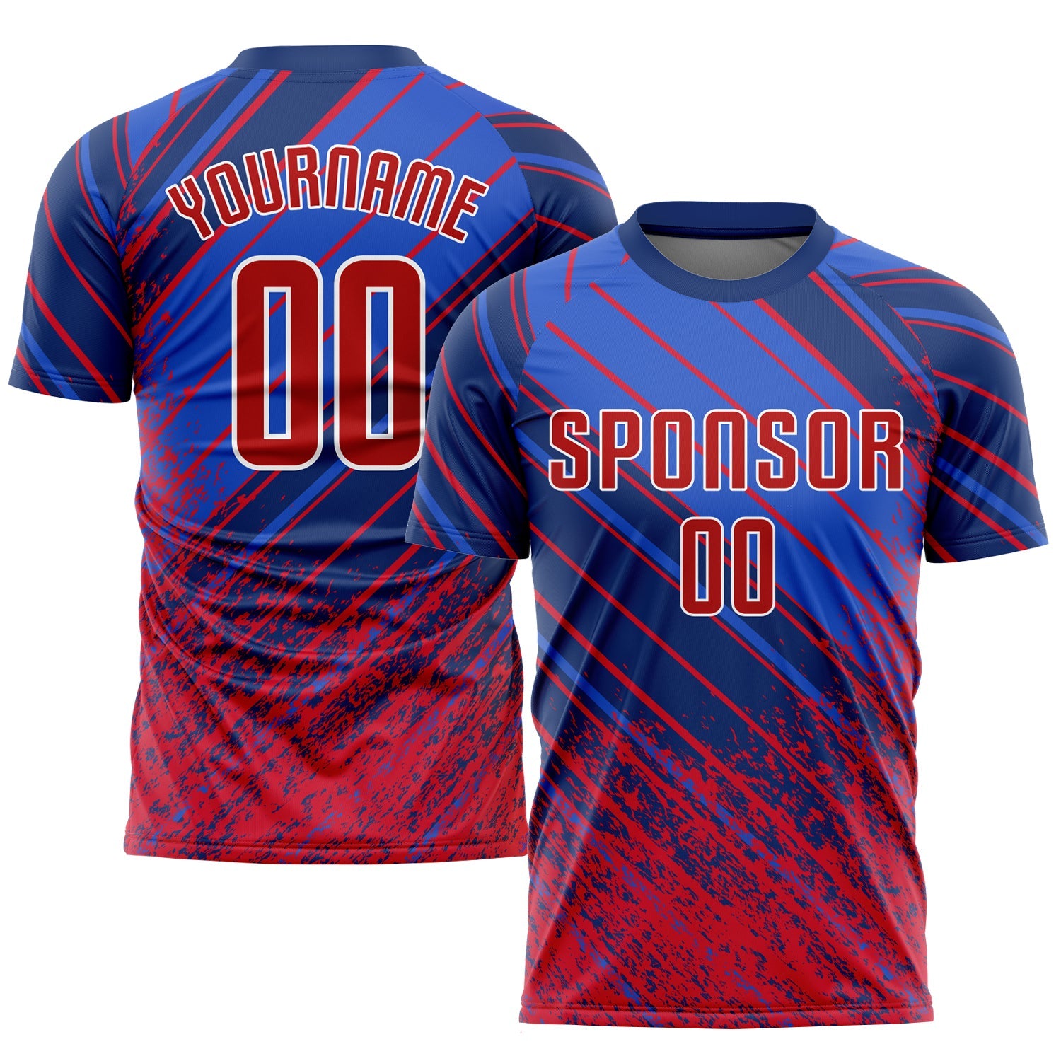 Custom Royal Red-White Sublimation Soccer Uniform Jersey - Sky-Custom
