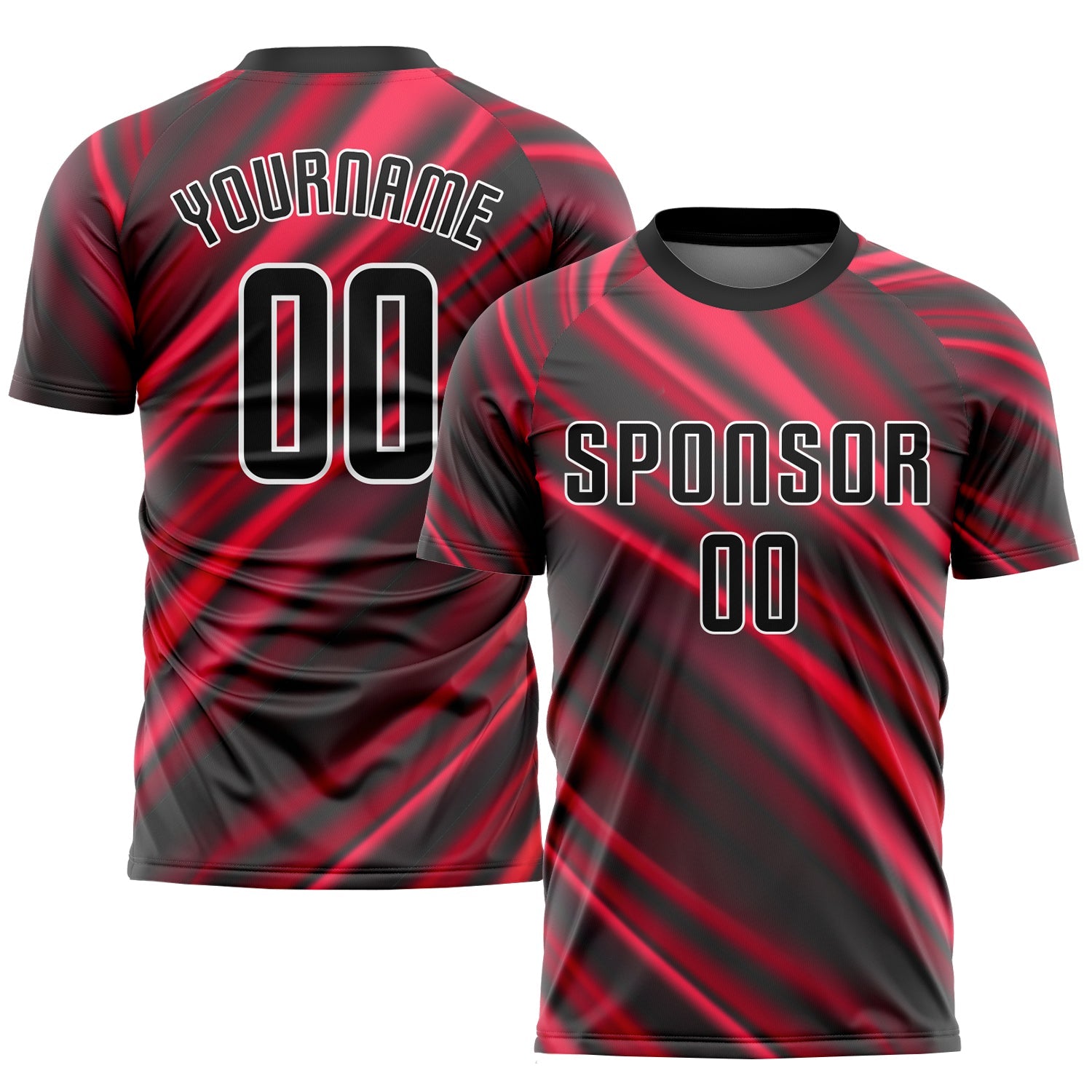 Custom Red Black-White Sublimation Soccer Uniform Jersey - Sky-Custom