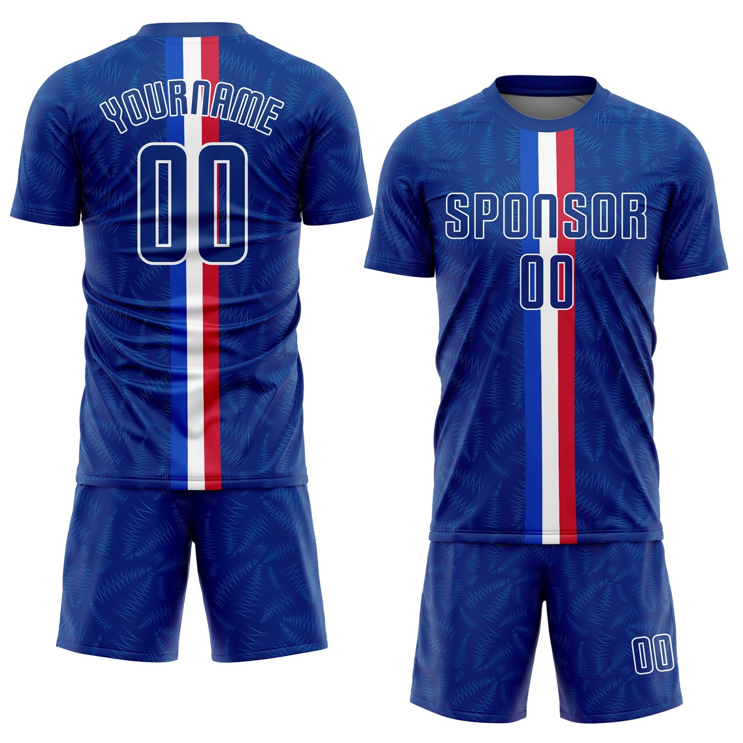 Custom Royal Royal-Red Sublimation Soccer Uniform Jersey - Sky-Custom