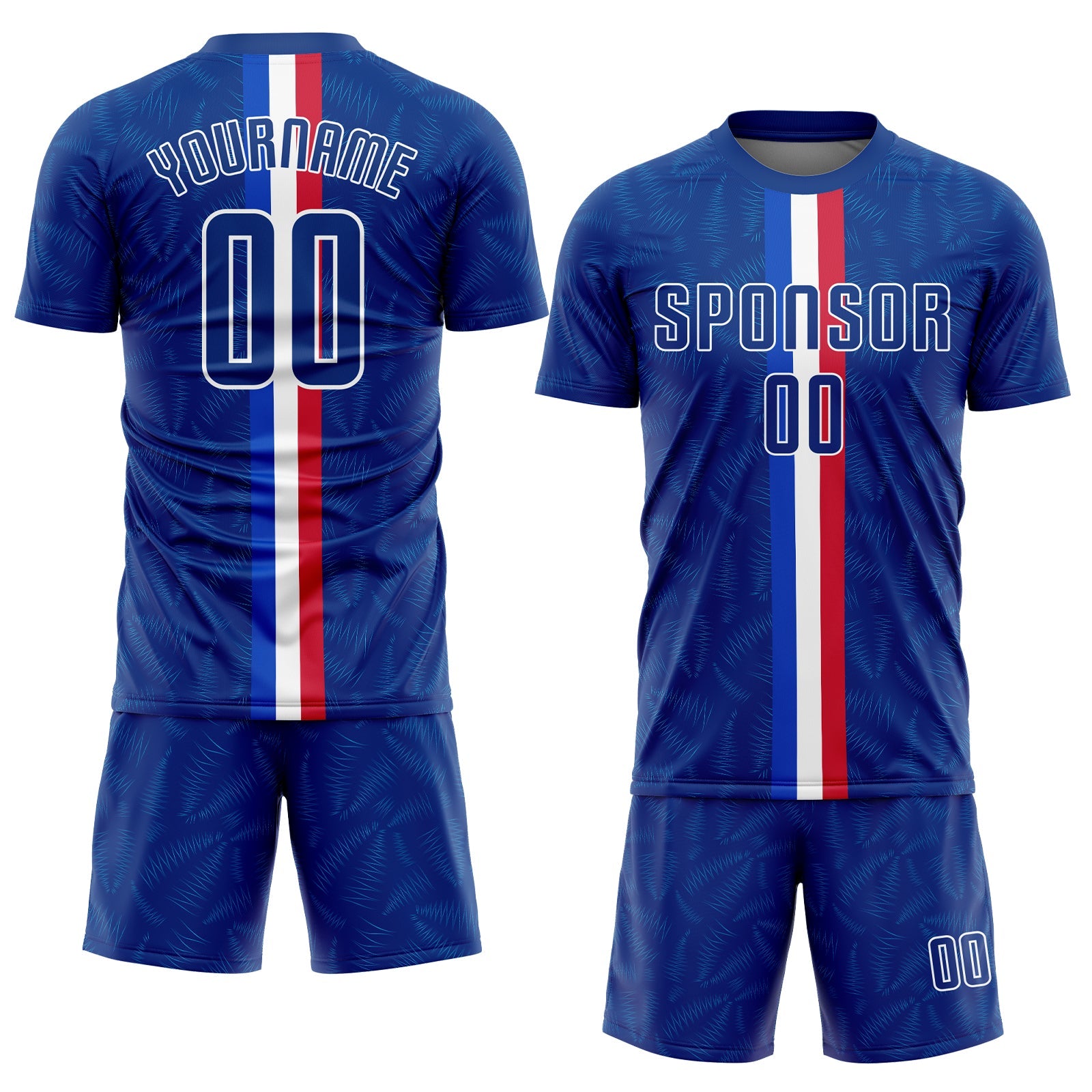 Custom Royal Royal-Red Sublimation Soccer Uniform Jersey - Sky-Custom