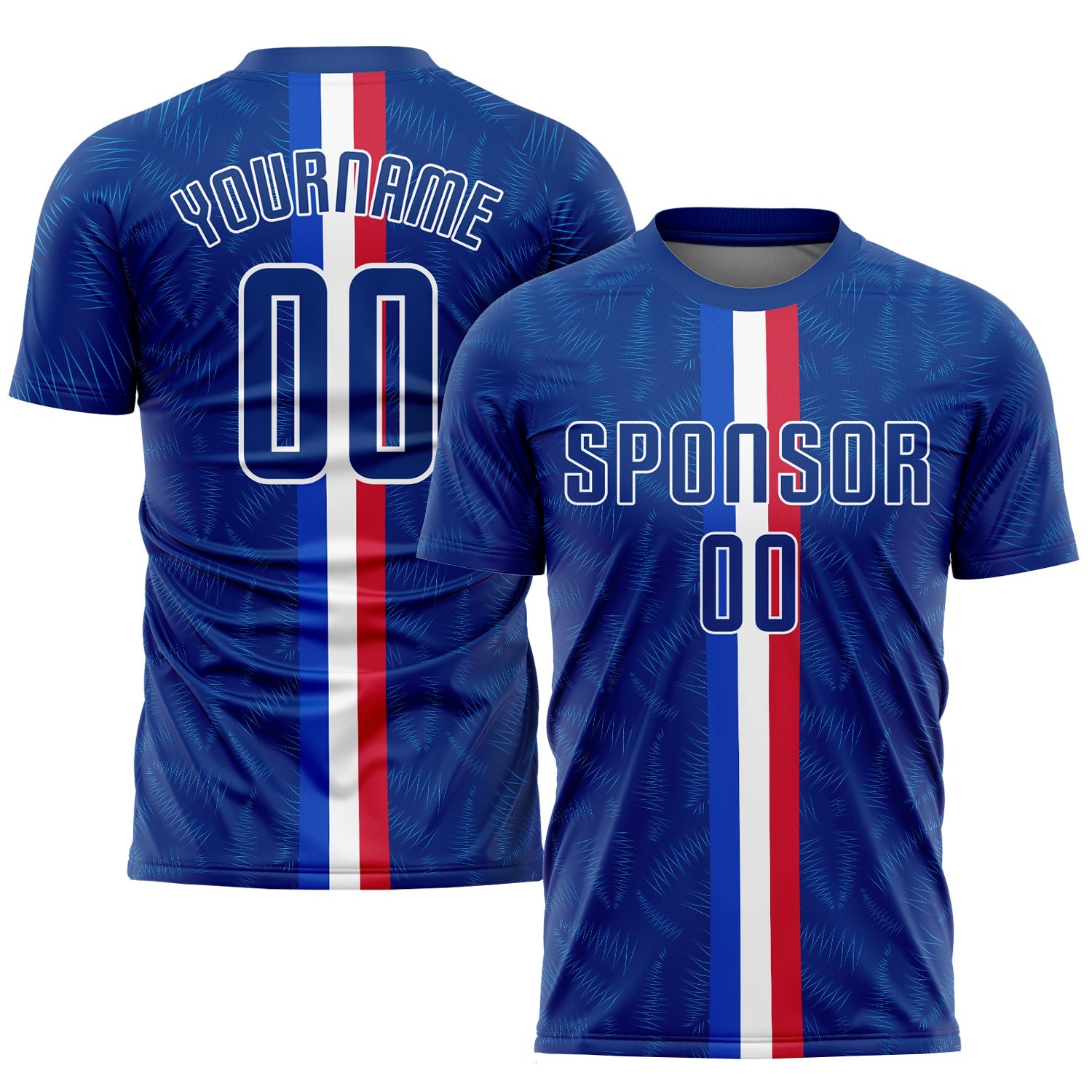 Custom Royal Royal-Red Sublimation Soccer Uniform Jersey - Sky-Custom