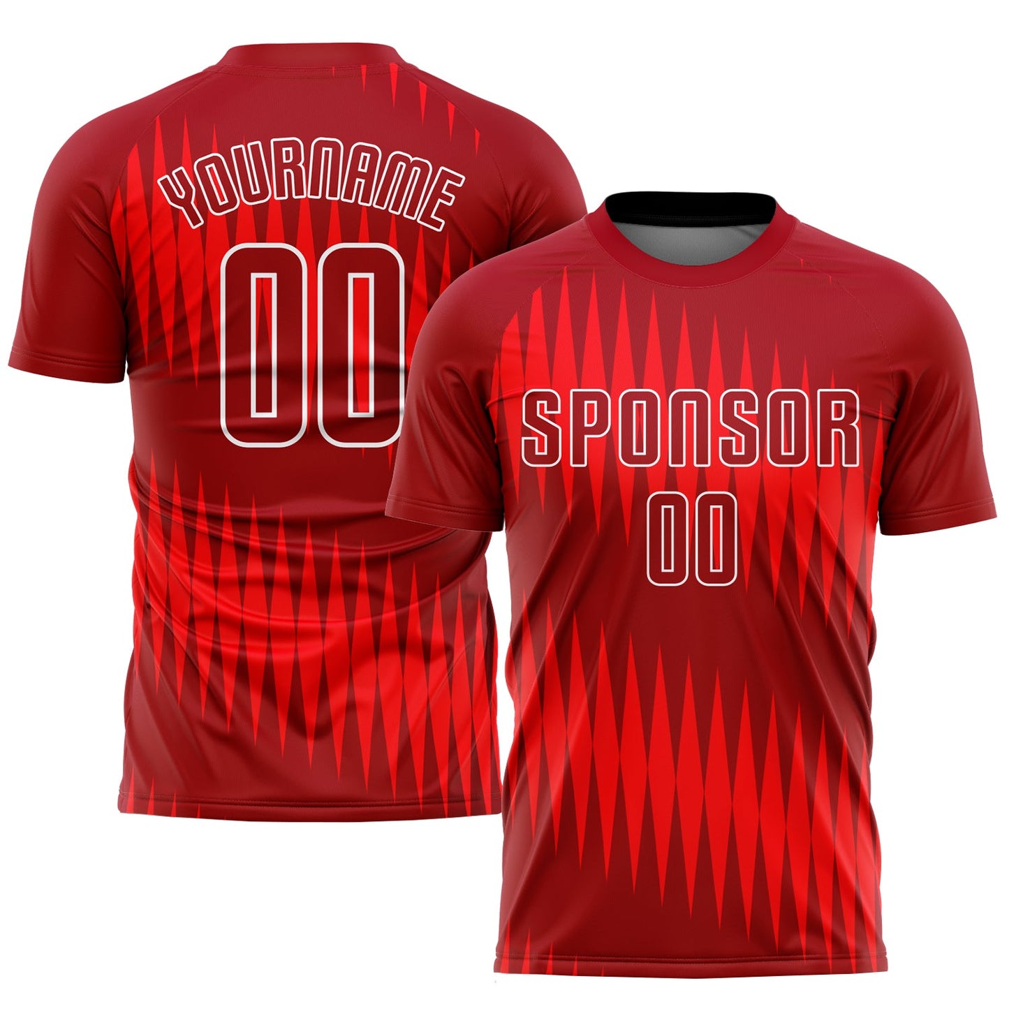 Custom Red Crimson-White Sublimation Soccer Uniform Jersey - Sky-Custom