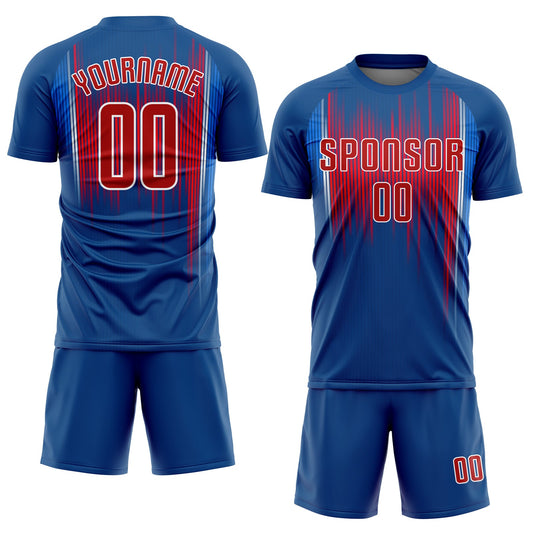 Custom Royal Red-White Sublimation Soccer Uniform Jersey - Sky-Custom