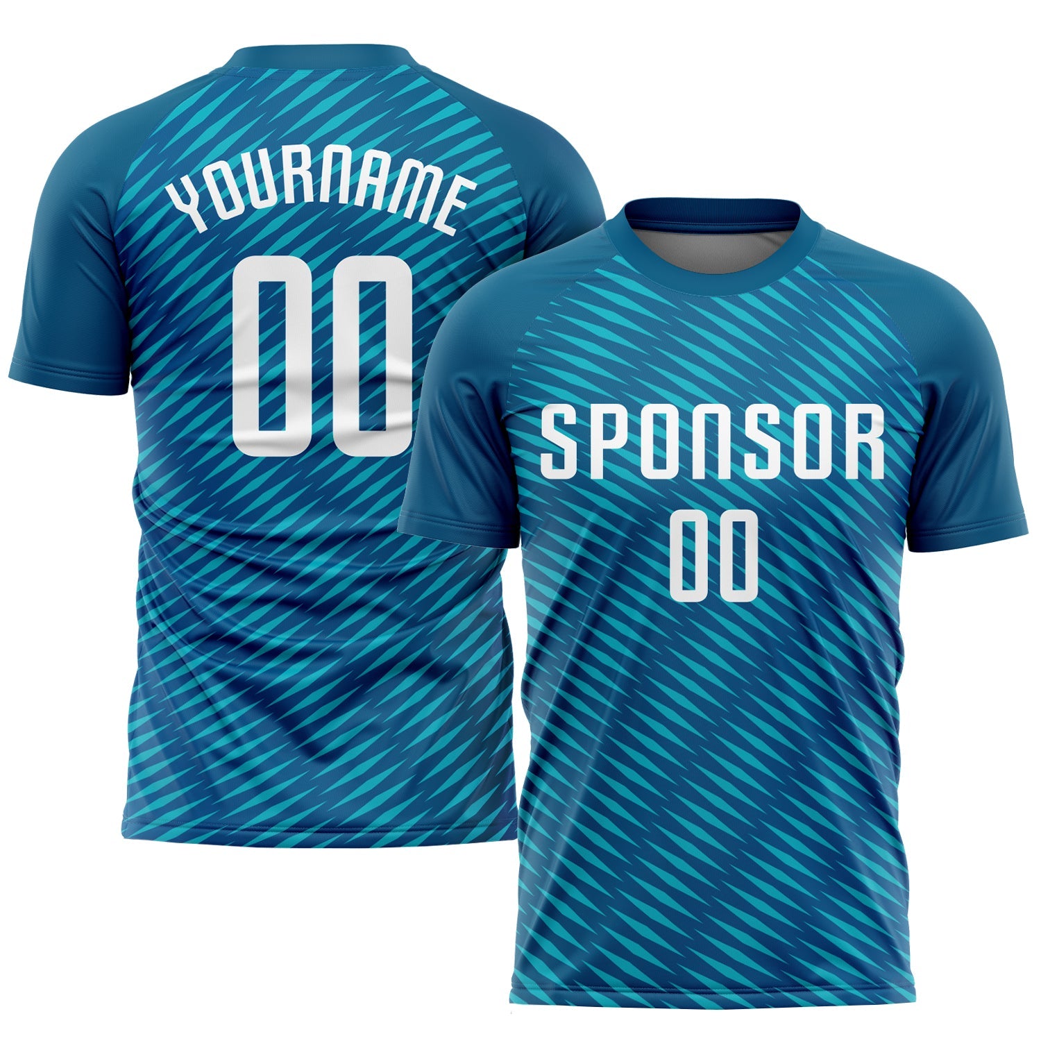 Custom Teal White Sublimation Soccer Uniform Jersey - Sky-Custom