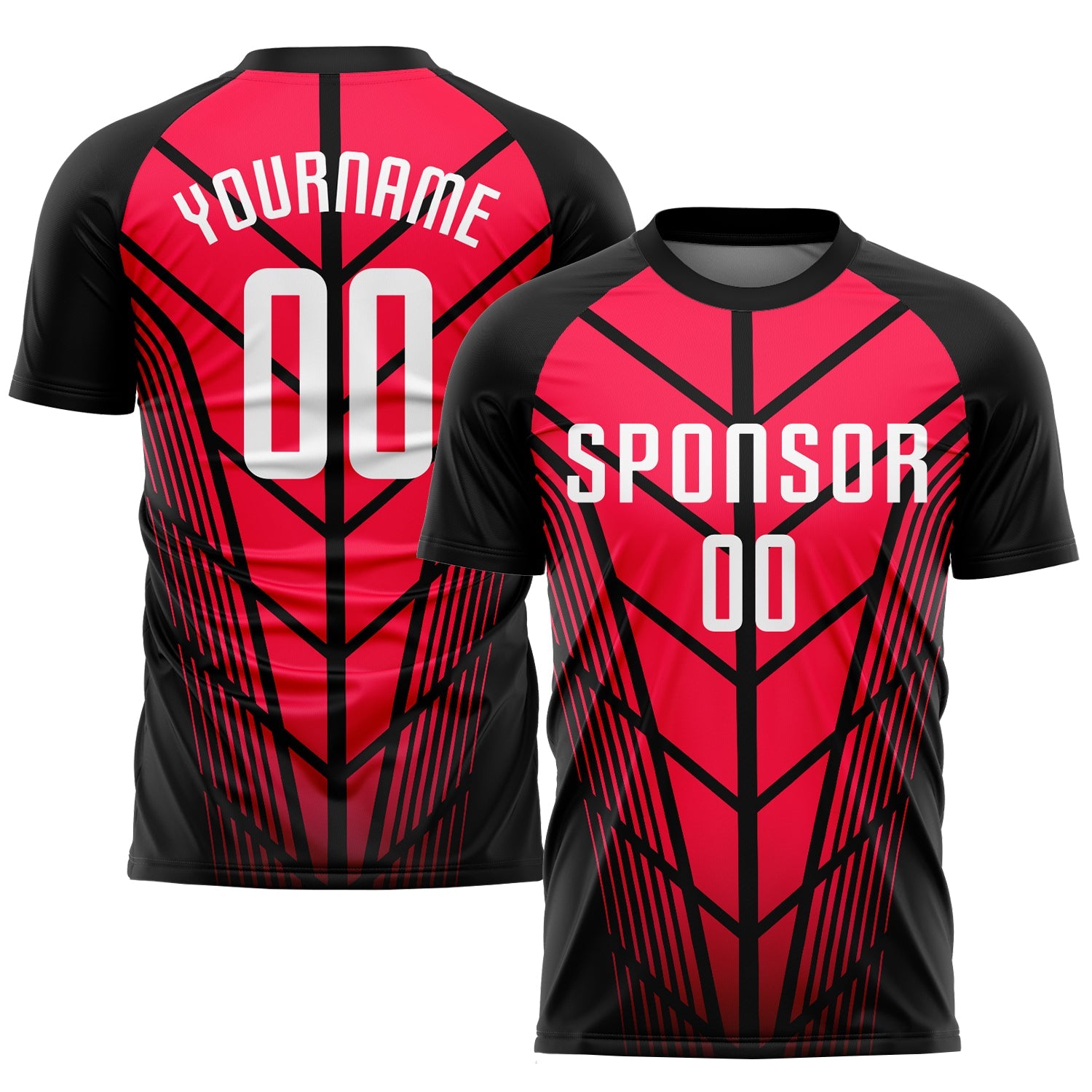 Custom Red White-Black Sublimation Soccer Uniform Jersey - Sky-Custom