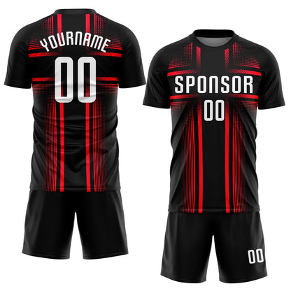 Custom Black White-Hot Pink Sublimation Soccer Uniform Jersey - Sky-Custom