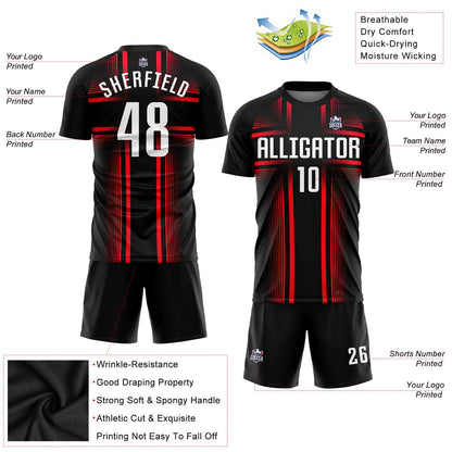 Custom Black White-Hot Pink Sublimation Soccer Uniform Jersey - Sky-Custom