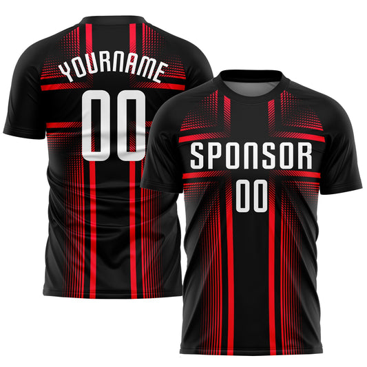 Custom Black White-Hot Pink Sublimation Soccer Uniform Jersey - Sky-Custom