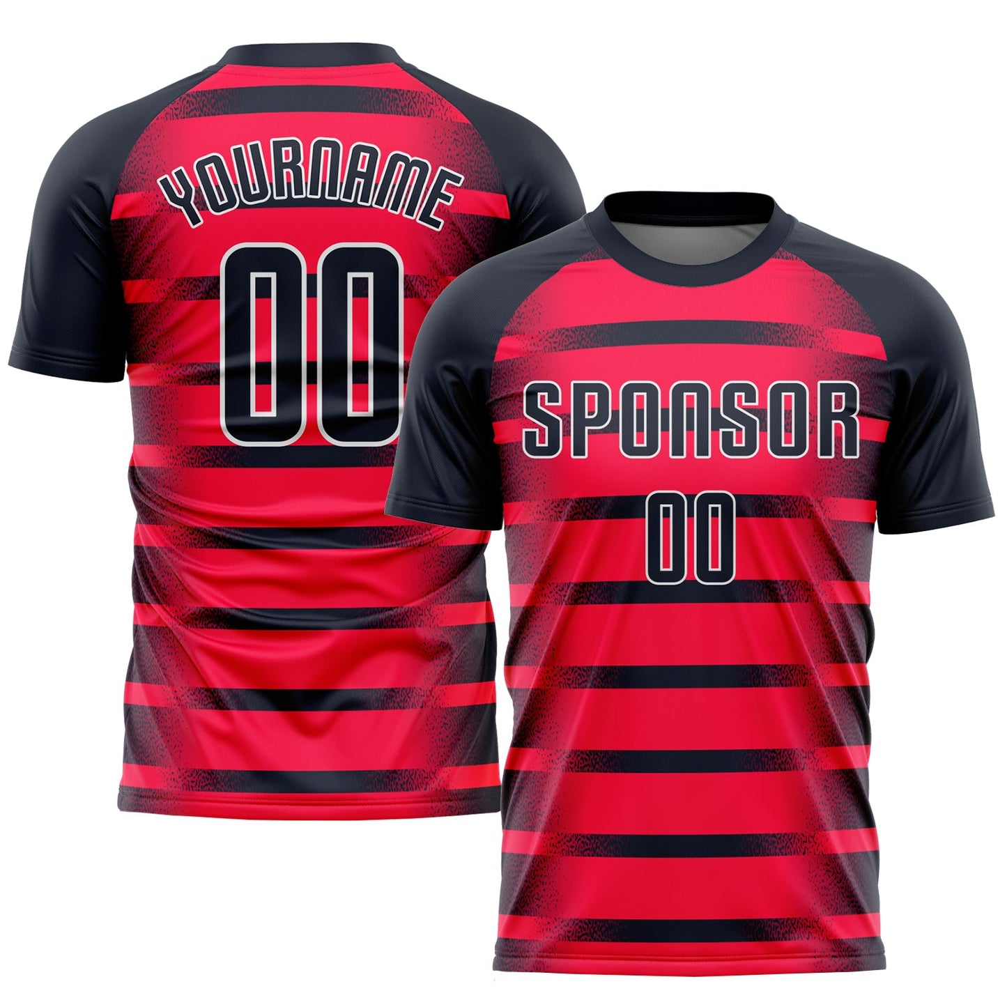 Custom Red Navy-White Sublimation Soccer Uniform Jersey - Sky-Custom