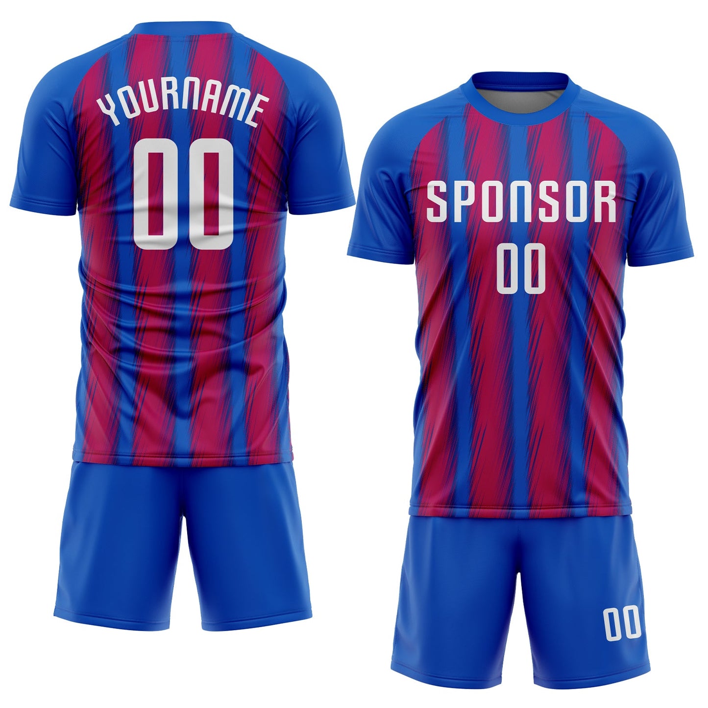 Custom Royal White-Red Sublimation Soccer Uniform Jersey - Sky-Custom