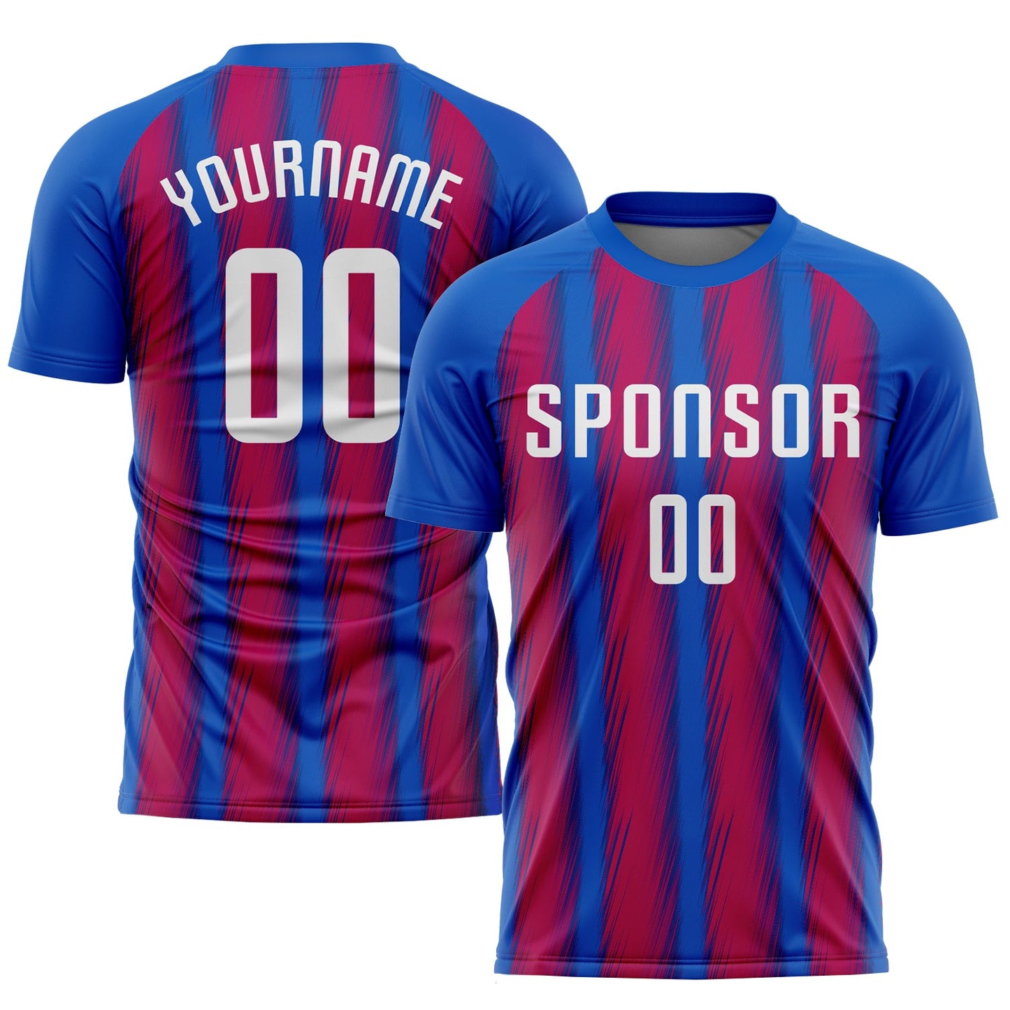 Custom Royal White-Red Sublimation Soccer Uniform Jersey - Sky-Custom