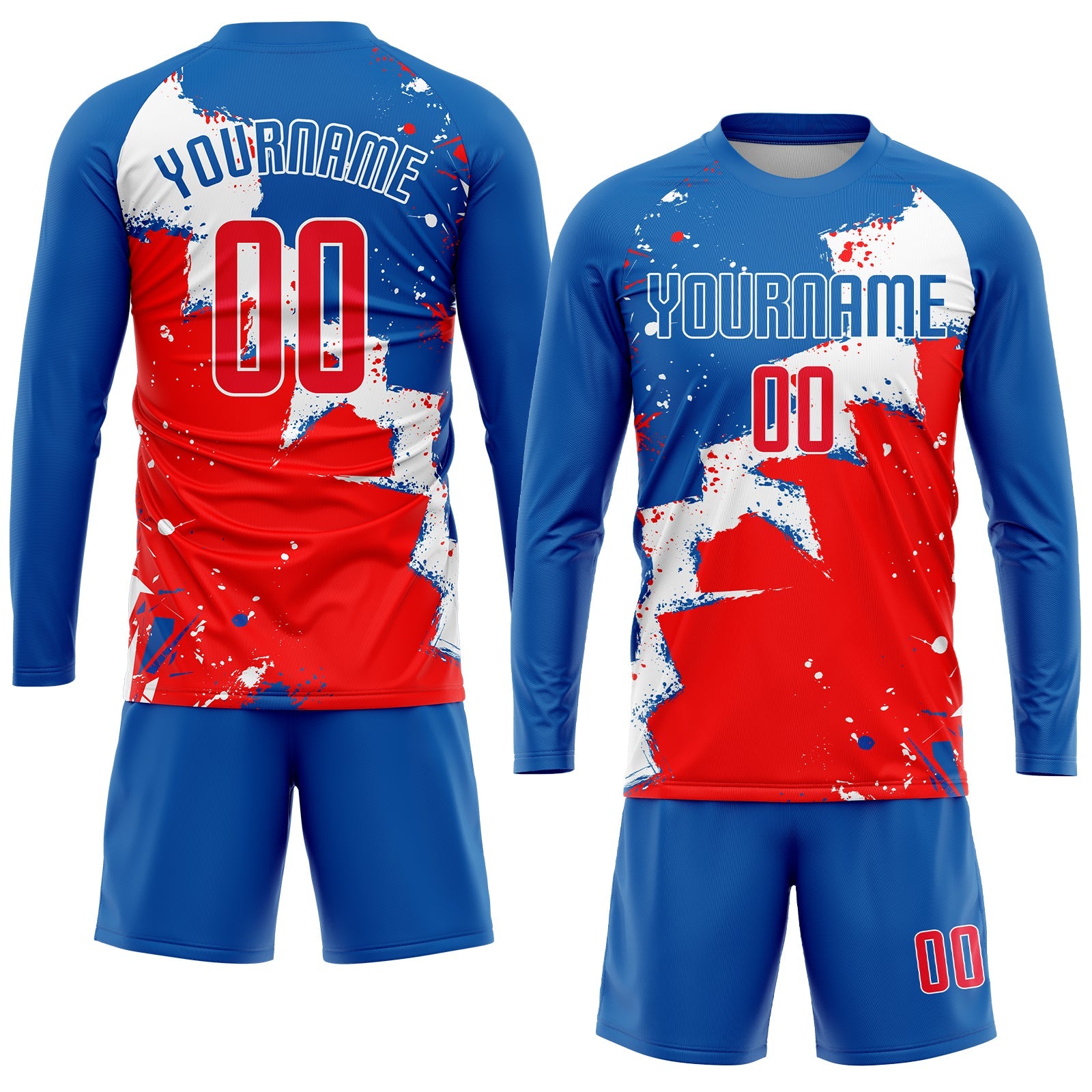 Custom Royal Red-White Sublimation Soccer Uniform Jersey - Sky-Custom