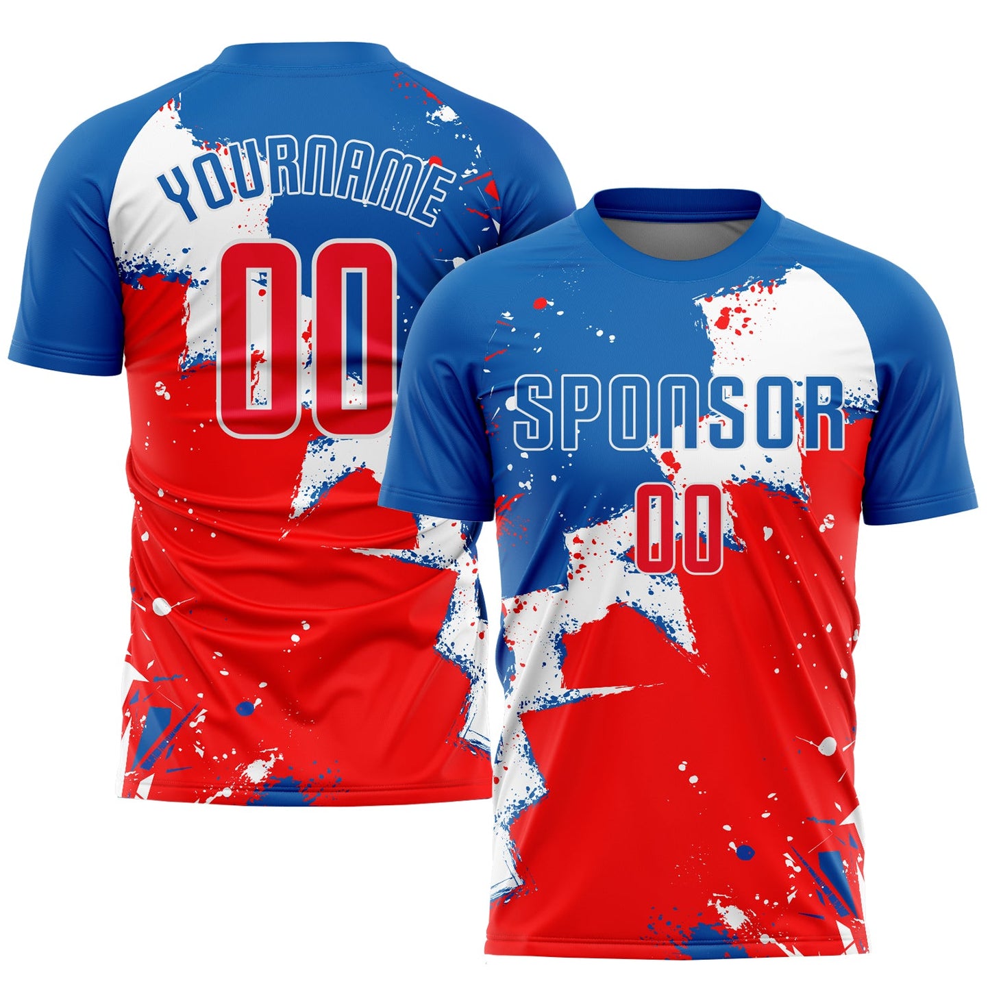 Custom Royal Red-White Sublimation Soccer Uniform Jersey - Sky-Custom