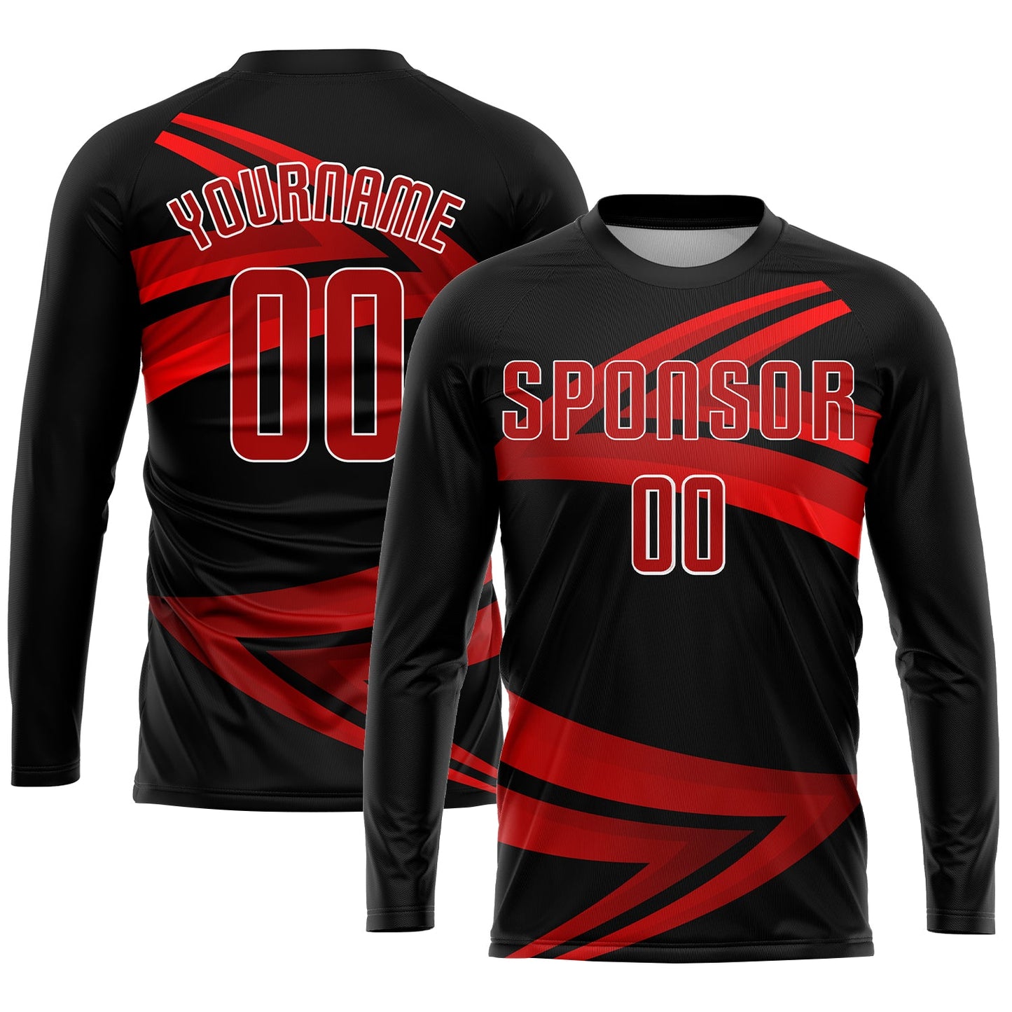 Custom Black Red-White Sublimation Soccer Uniform Jersey - Sky-Custom