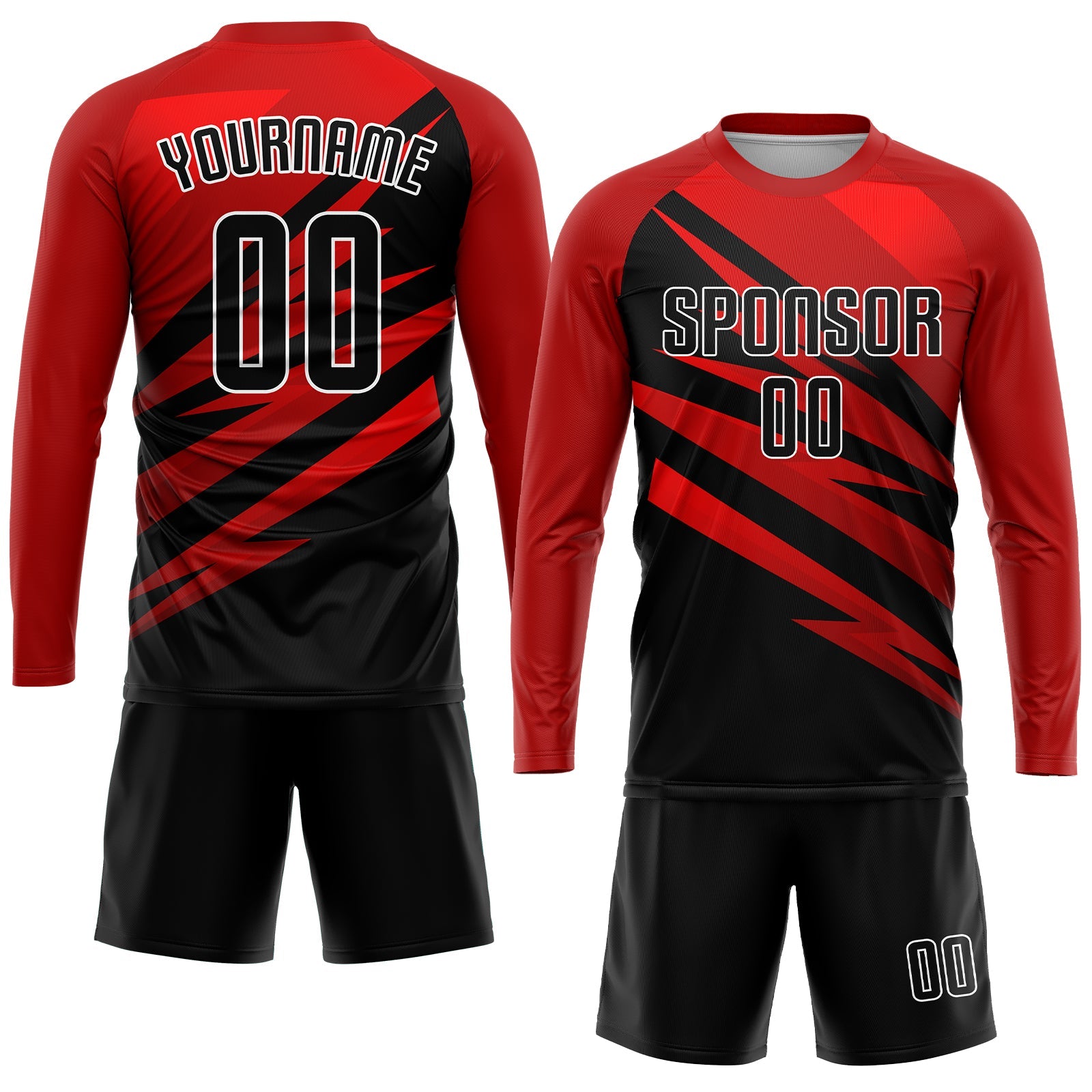 Custom Red Black-White Sublimation Soccer Uniform Jersey - Sky-Custom