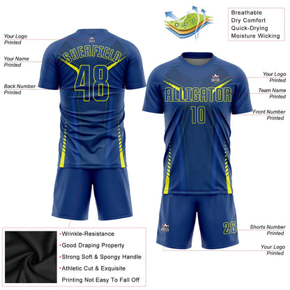 Custom US Navy Blue Gold Sublimation Soccer Uniform Jersey - Sky-Custom