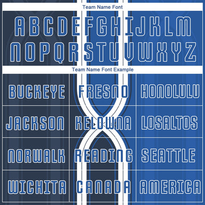 Custom Navy Royal-White Sublimation Soccer Uniform Jersey - Sky-Custom
