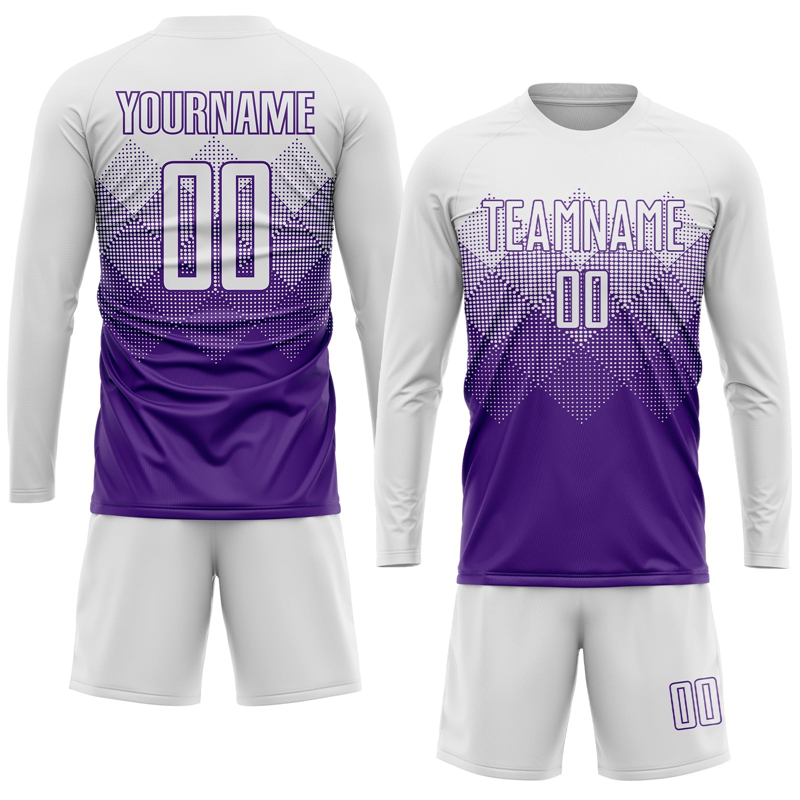 Custom Purple White Sublimation Soccer Uniform Jersey - Sky-Custom