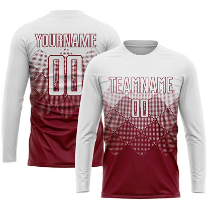 Custom Crimson White Sublimation Soccer Uniform Jersey - Sky-Custom