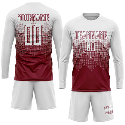 Custom Crimson White Sublimation Soccer Uniform Jersey - Sky-Custom
