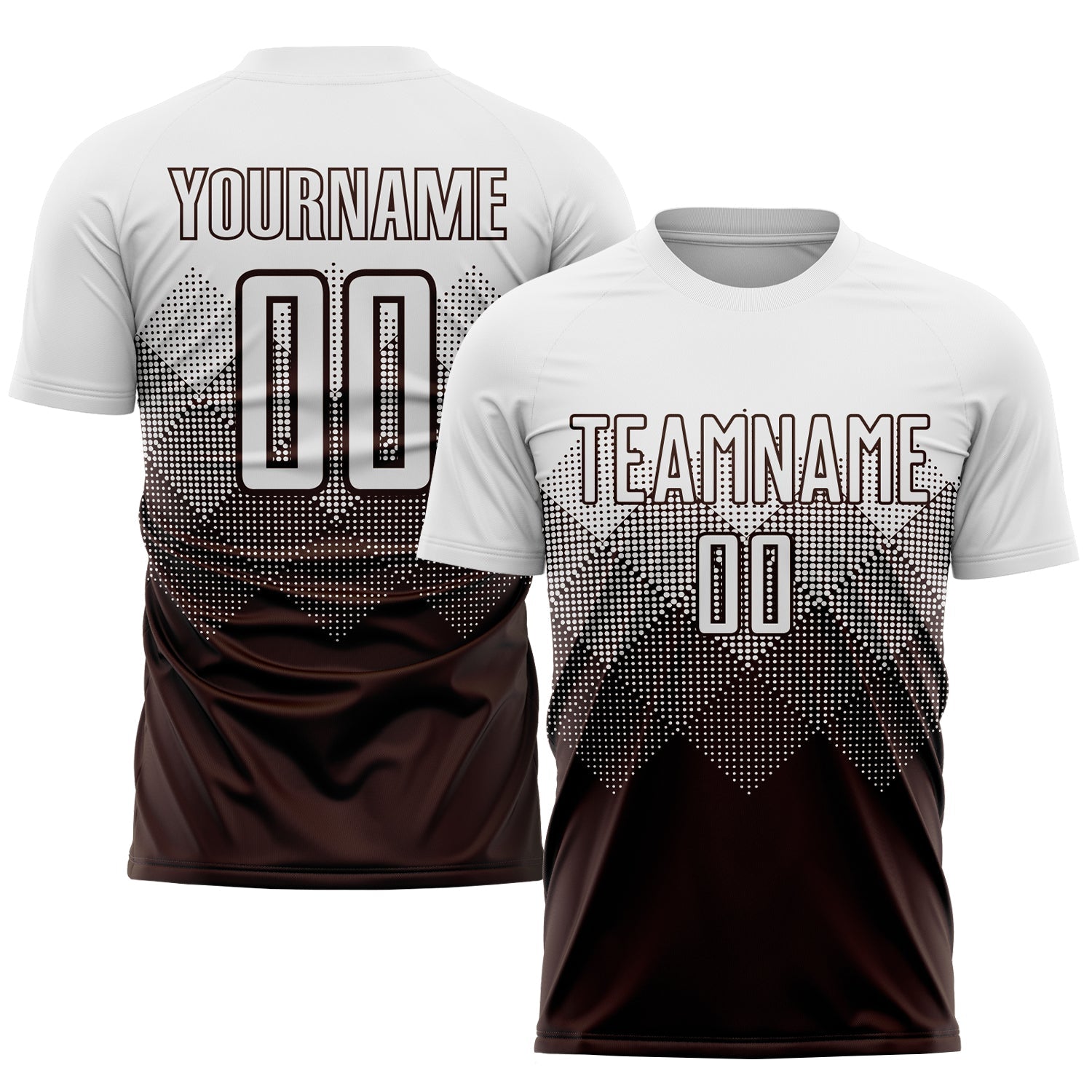 Custom Brown White Sublimation Soccer Uniform Jersey - Sky-Custom