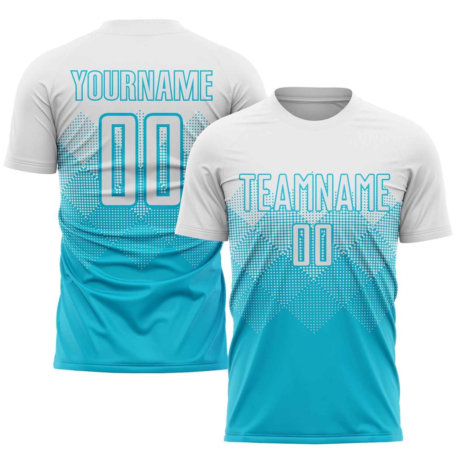 Custom Lakes Blue White Sublimation Soccer Uniform Jersey - Sky-Custom