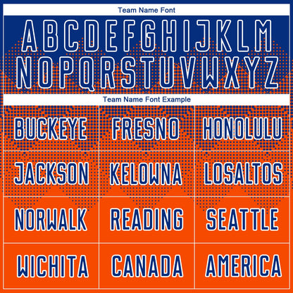 Custom Orange Royal-White Sublimation Soccer Uniform Jersey - Sky-Custom