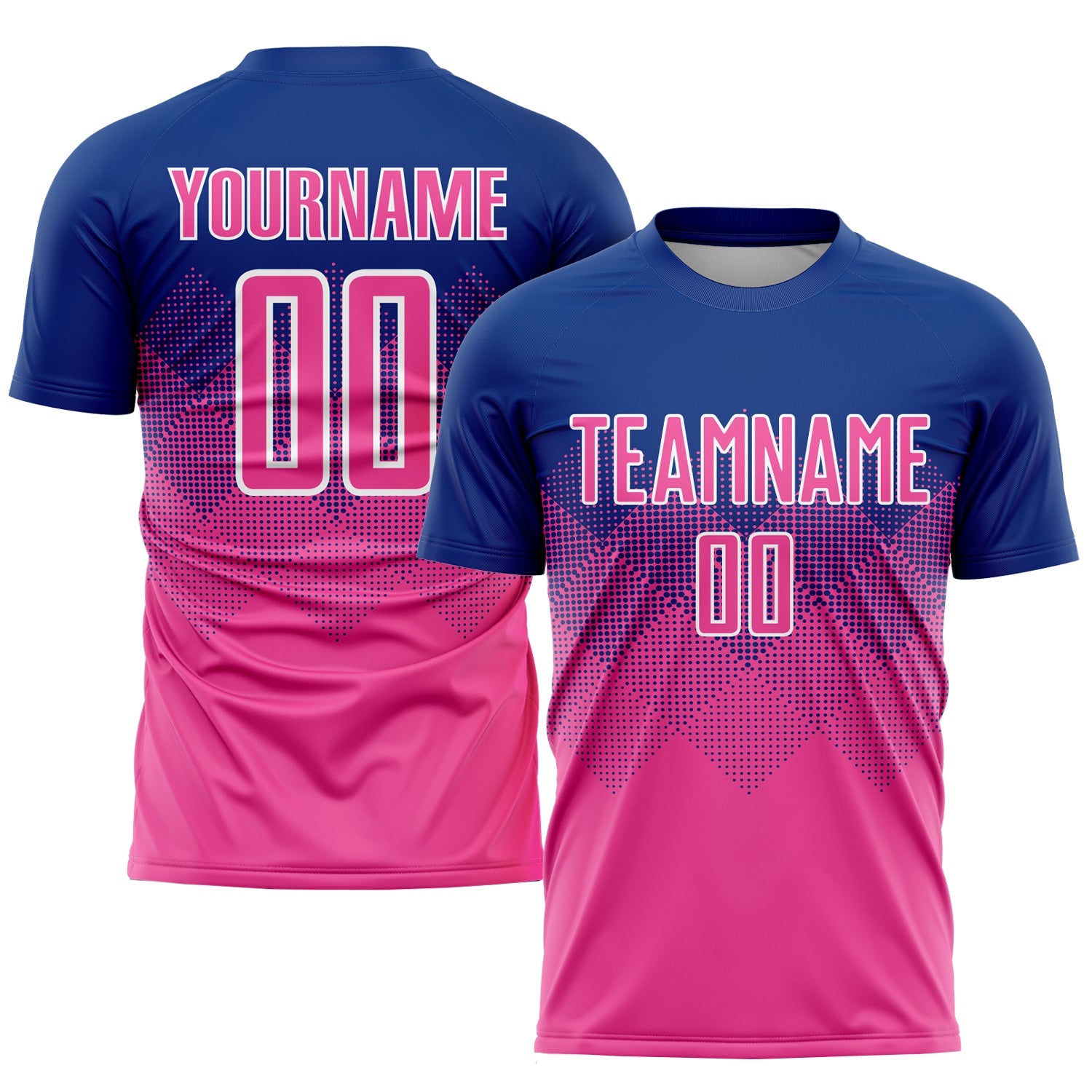 Custom Royal Pink-White Sublimation Soccer Uniform Jersey - Sky-Custom