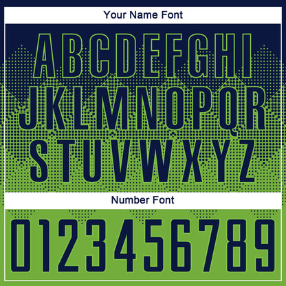 Custom Neon Green Navy Sublimation Soccer Uniform Jersey - Sky-Custom