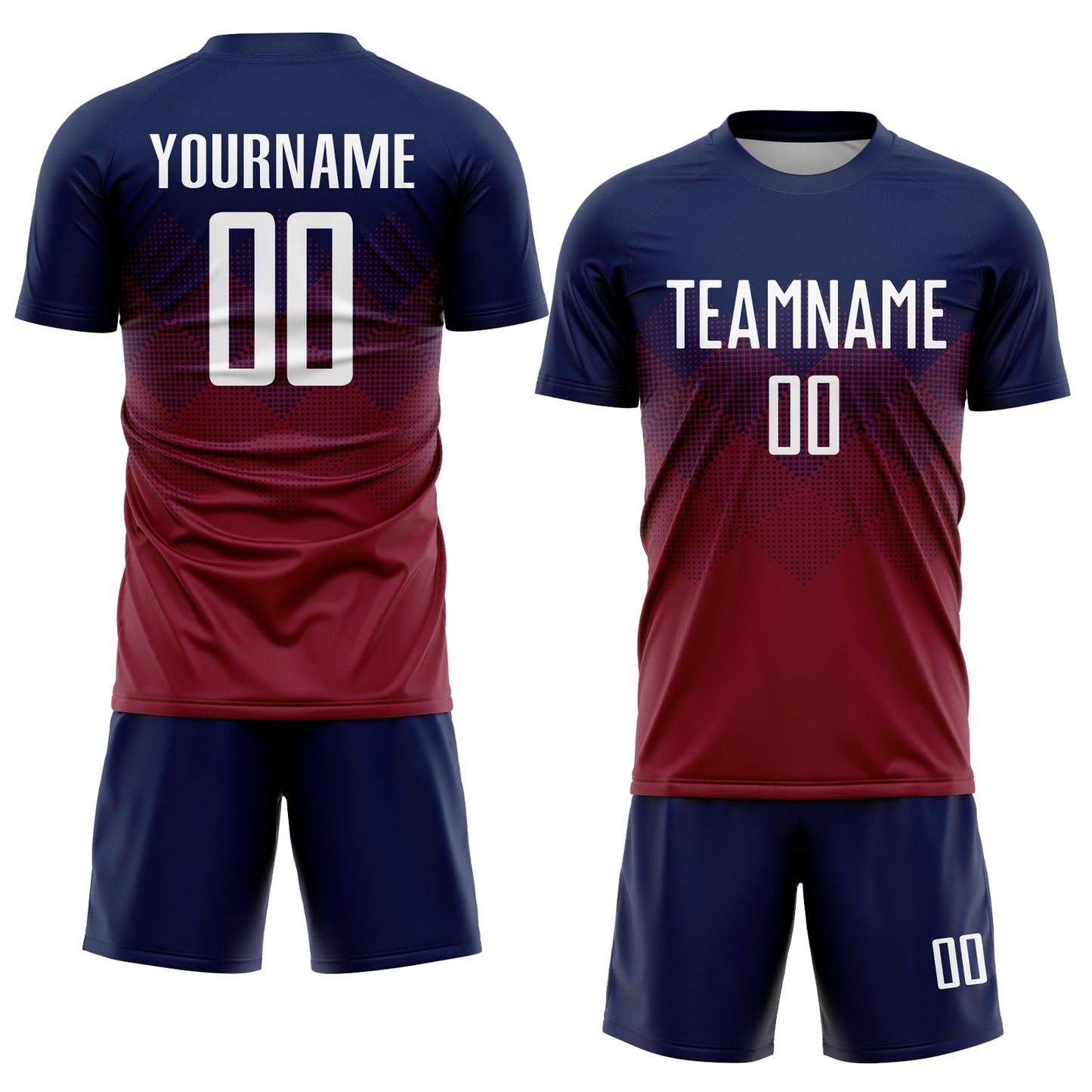 Custom Navy White-Crimson Sublimation Soccer Uniform Jersey - Sky-Custom