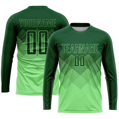 Custom Pea Green Green Sublimation Soccer Uniform Jersey - Sky-Custom