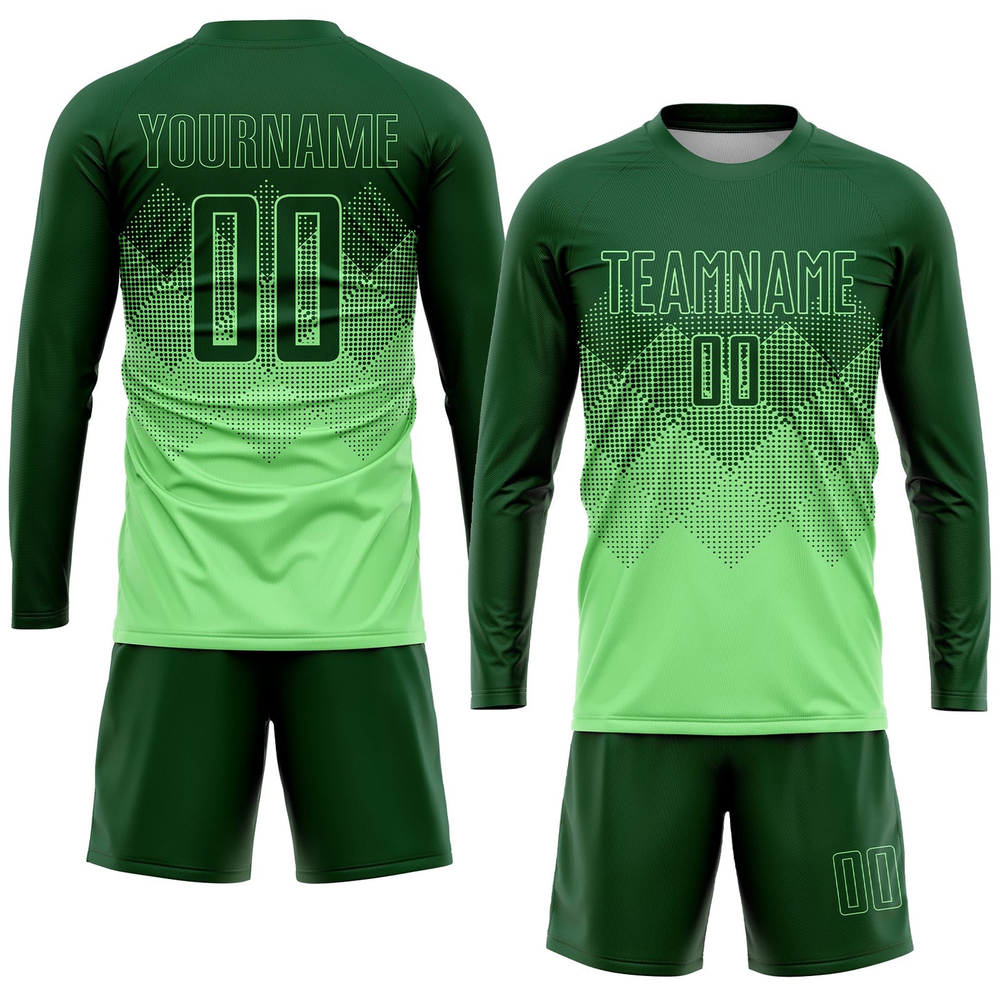 Custom Pea Green Green Sublimation Soccer Uniform Jersey - Sky-Custom