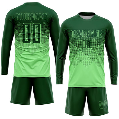 Custom Pea Green Green Sublimation Soccer Uniform Jersey - Sky-Custom