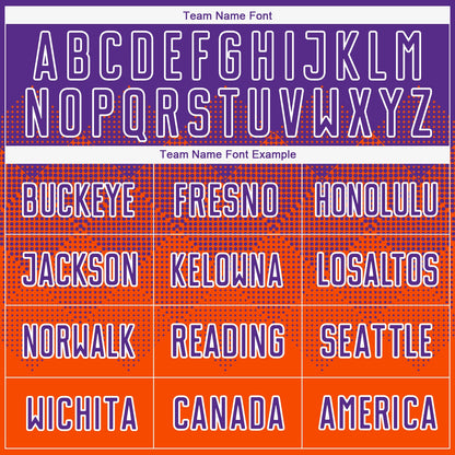 Custom Orange Purple-White Sublimation Soccer Uniform Jersey - Sky-Custom