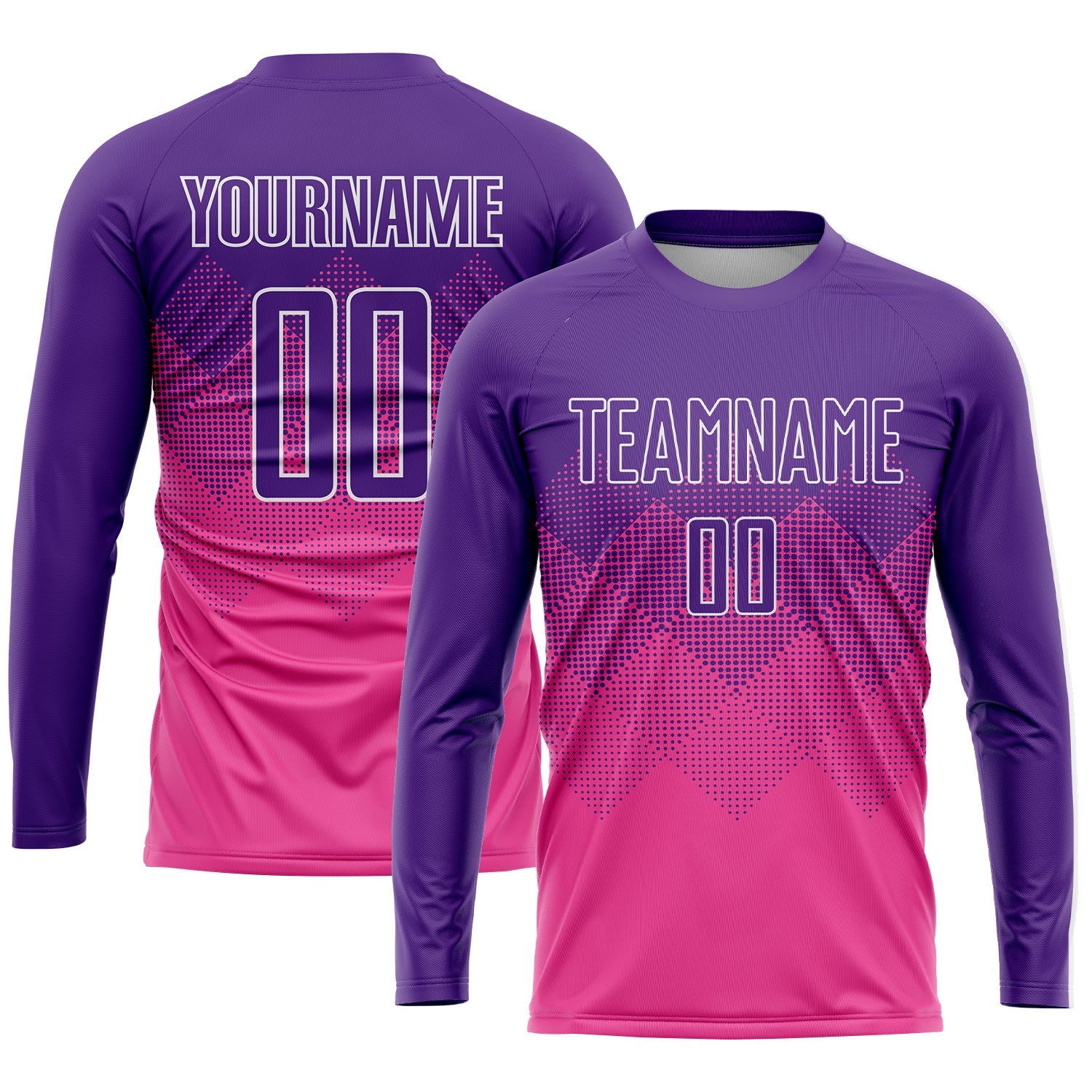 Custom Pink Purple-White Sublimation Soccer Uniform Jersey - Sky-Custom
