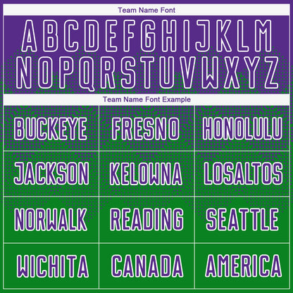 Custom Grass Green Purple-White Sublimation Soccer Uniform Jersey - Sky-Custom