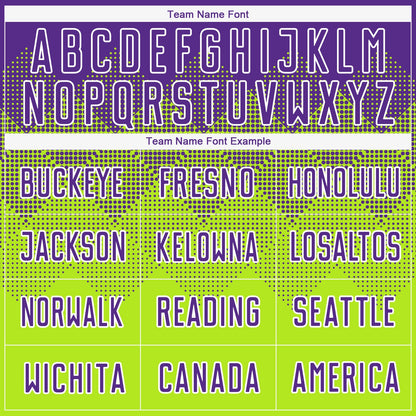 Custom Neon Green Purple-White Sublimation Soccer Uniform Jersey - Sky-Custom