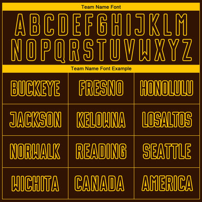 Custom Brown Yellow Pinstripe Fade Fashion Sublimation Soccer Uniform Jersey - Sky-Custom