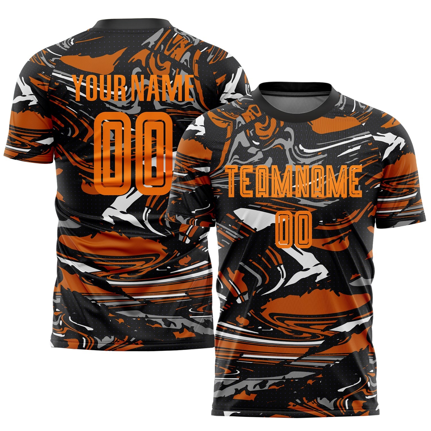 Custom Figure Bay Orange-Texas Orange Sublimation Soccer Uniform Jersey - Sky-Custom