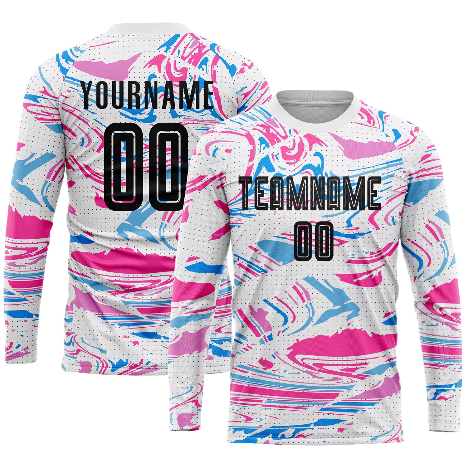 Custom Figure Black-Pink Sublimation Soccer Uniform Jersey - Sky-Custom