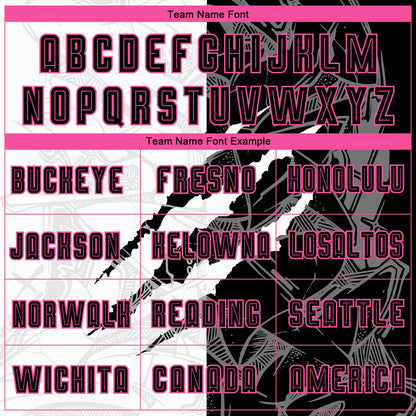 Custom Graffiti Pattern Black-Pink Scratch Sublimation Soccer Uniform Jersey - Sky-Custom