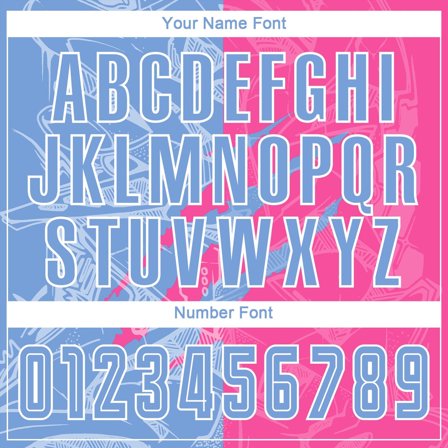 Custom Graffiti Pattern Light Blue-Pink Scratch Sublimation Soccer Uniform Jersey - Sky-Custom